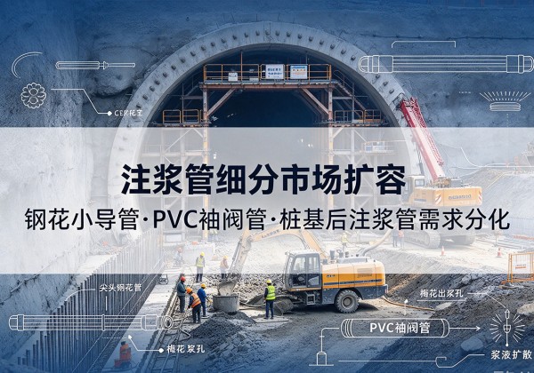 晋源注浆管细分市场扩容，隧道钢花小导管、PVC 袖阀管、桩基后注浆管需求分化